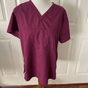 Healing Hands Womens Scrub Top Medium Pockets Nurse Dental Vet Medical